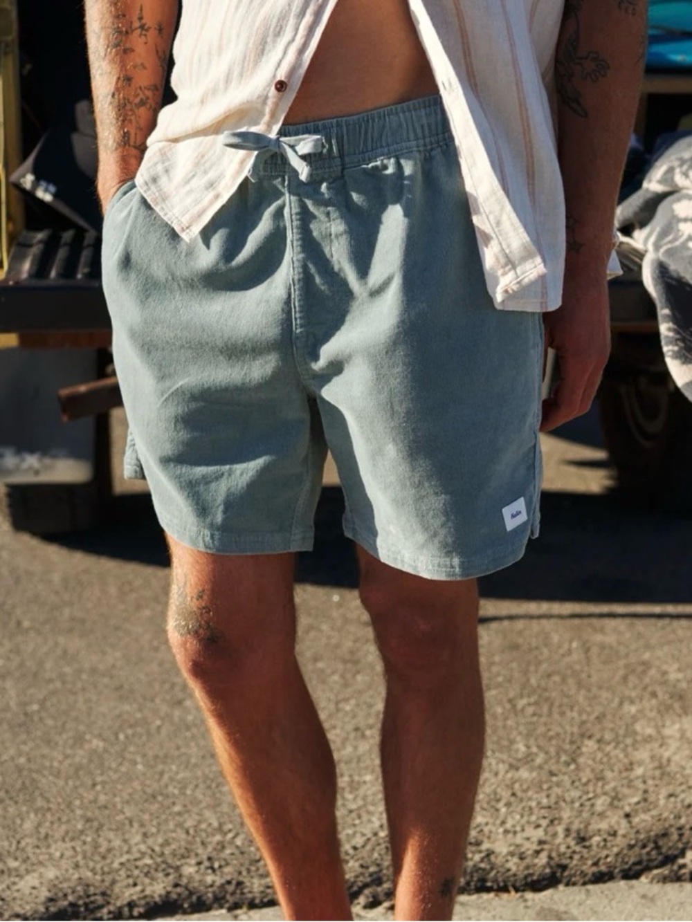 Katin Men’s Cord Local Shorts. Size Small. Gray. Gently Worn